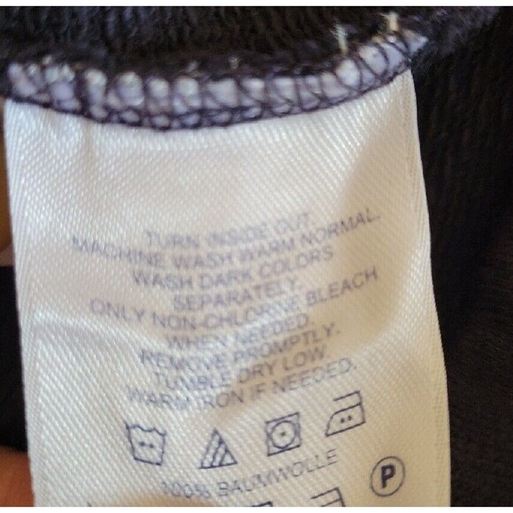 Lands' End Sweatshirt Jacket Navy L Button Front 14-16 Solid Casual Pockets - Picture 10 of 11